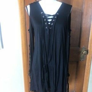 Nextia Black Tunic Dress long sleeve - size 16